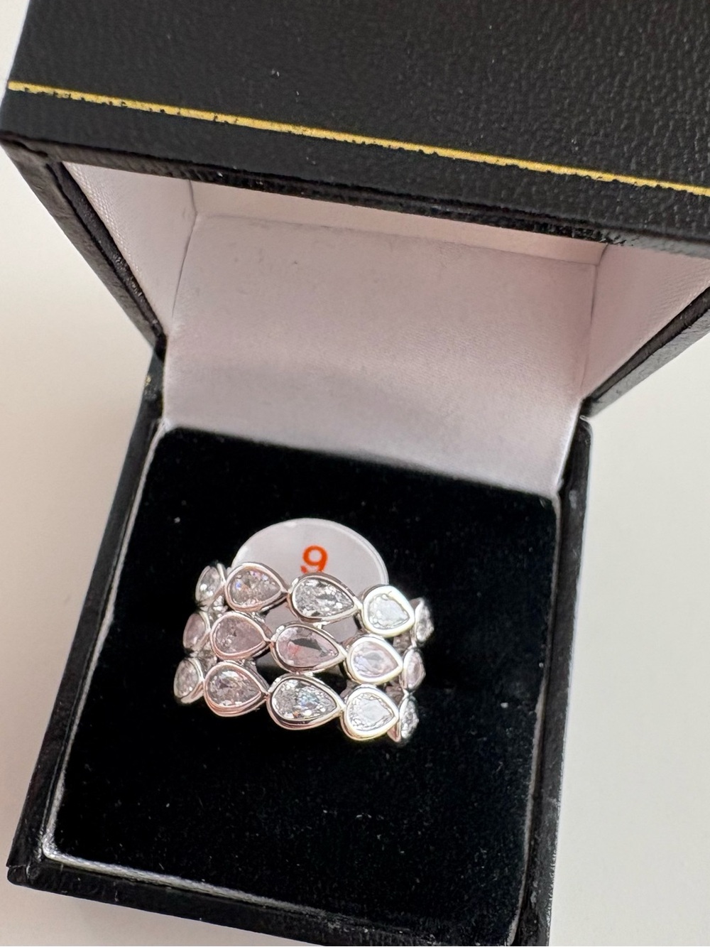 Bomb Party The Petal Pop Ring RG66297 Light Rose Quartz & Diamond CZ Rhodium